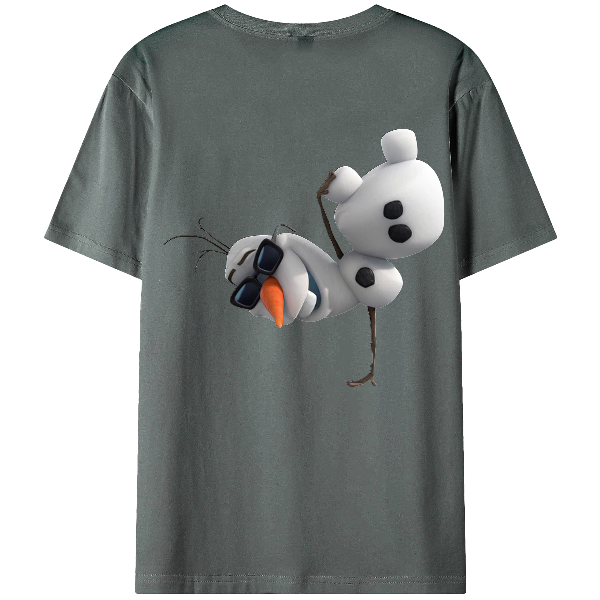 （画像用） アナと雪の女王 アンナ エルサ Frozen Anna Elsa 綿100％ メンズ半袖Tシャツ（バックプリント） 通気性